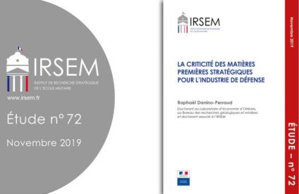 La criticité des matières premières stratégiques pour l’industrie de la Défense