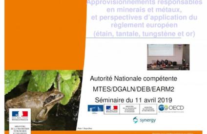 Séminaire du 11 avril sur le devoir de diligence des 3TG