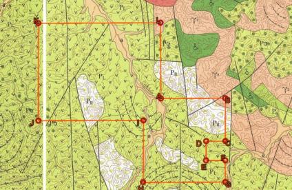 carte geologique PER Crique Sophie