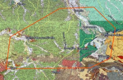 Carte géologique du PER Kanbo