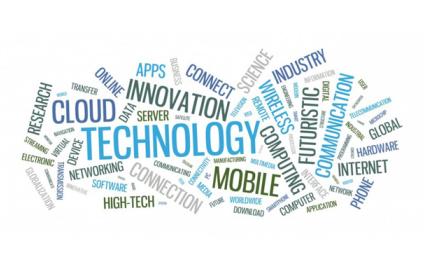 Technology word cloud illustration