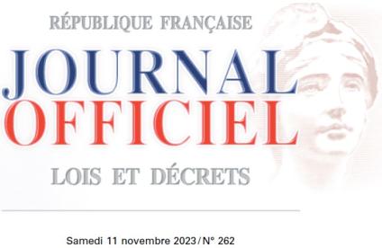 JORF du 11 novembre 2023