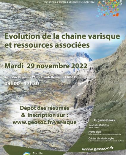 Réunion spécialisée de la SGF : Evolution de la chaîne varisque et ressources associées