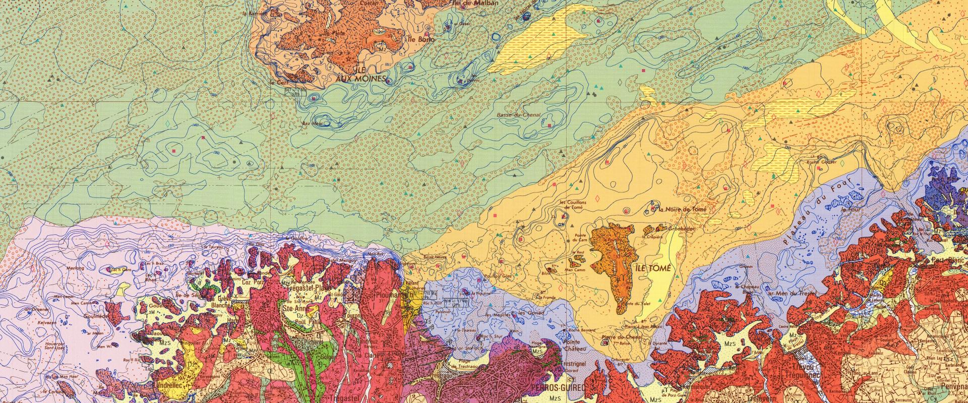 Extrait de la carte géologique à 1/50 000 de Perros-Guirec