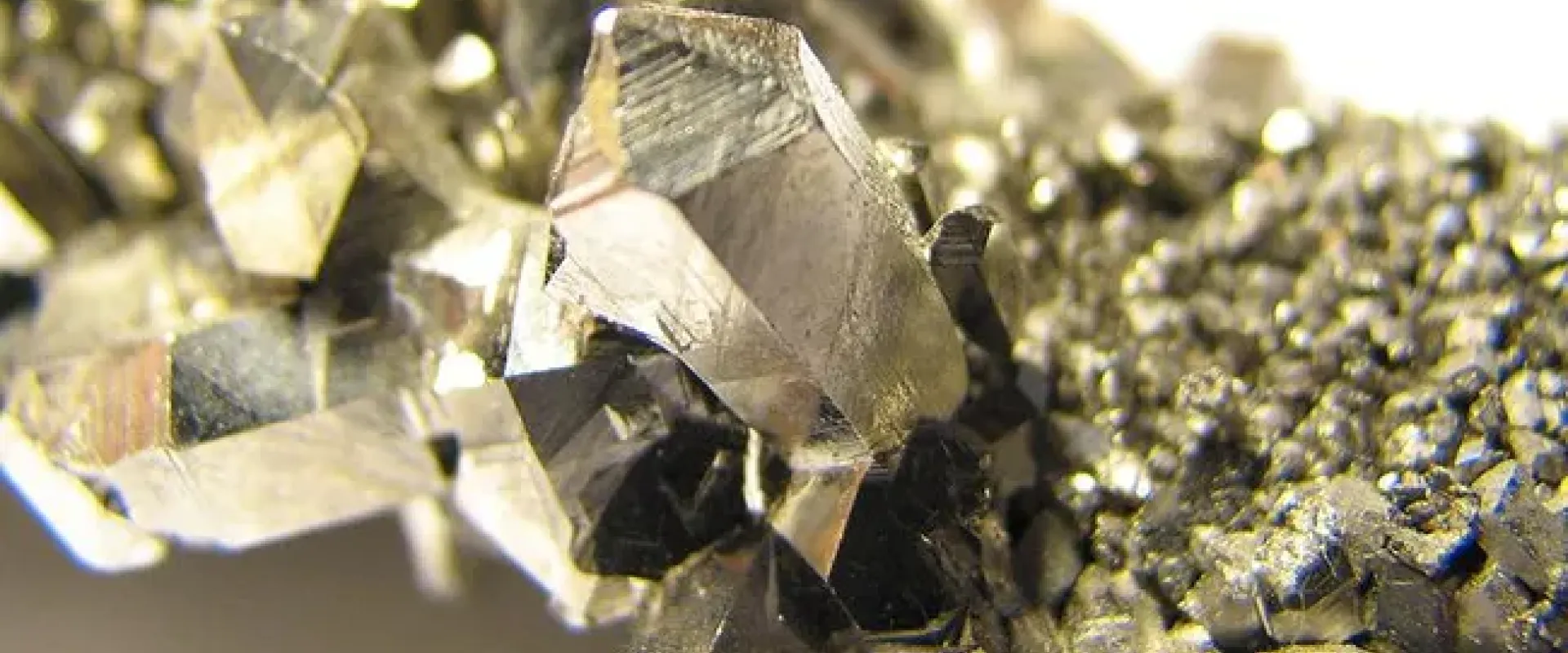 Niobium crystals. Central crystal size about 7mm