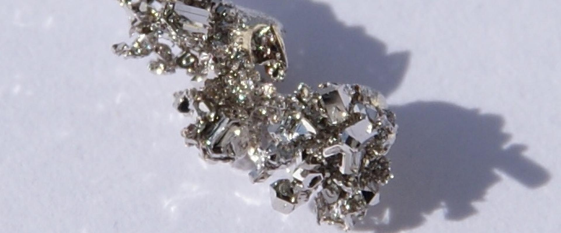 Palladium crystal, about 1 gram.