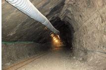 Galerie principale de la mine d'Orbagnoux (Ain)