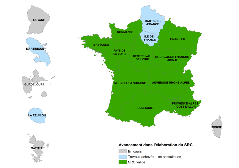 Avancement dans l'élaboration des SRC (janvier 2026)